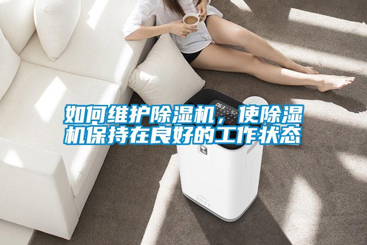 如何維護除濕機，使除濕機保持在良好的工作狀態