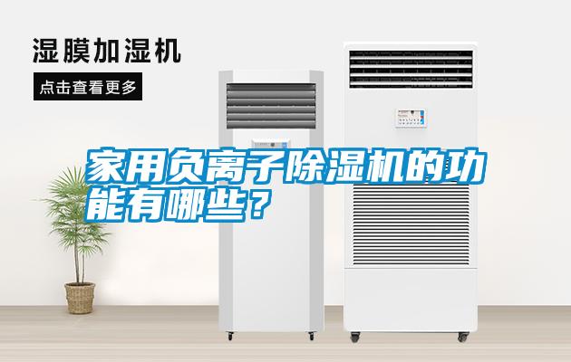 家用負離子除濕機的功能有哪些？