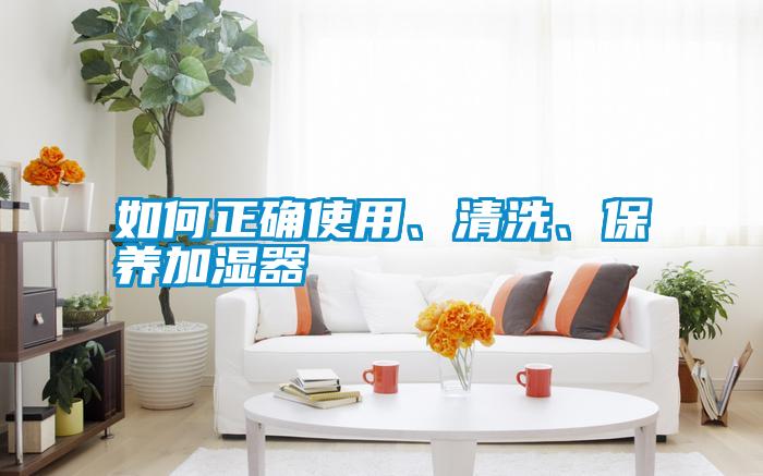 如何正確使用、清洗、保養加濕器