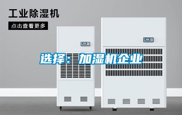 選擇：加濕機企業