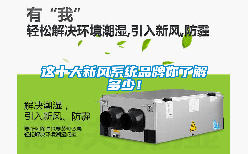 這十大新風系統(tǒng)品牌你了解多少！