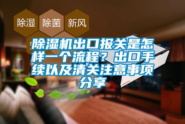 除濕機出口報關是怎樣一個流程？出口手續以及清關注意事項分享