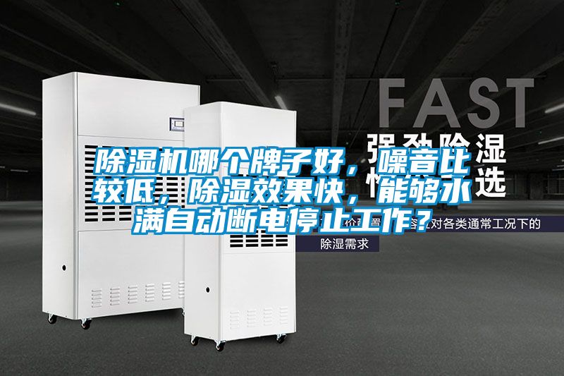 除濕機哪個牌子好，噪音比較低，除濕效果快，能夠水滿自動斷電停止工作？