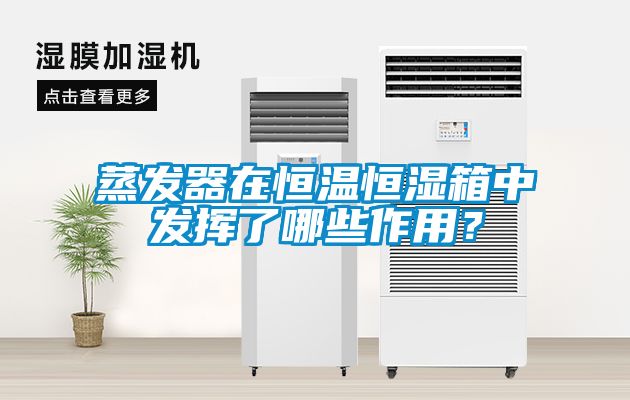 蒸發器在恒溫恒濕箱中發揮了哪些作用？