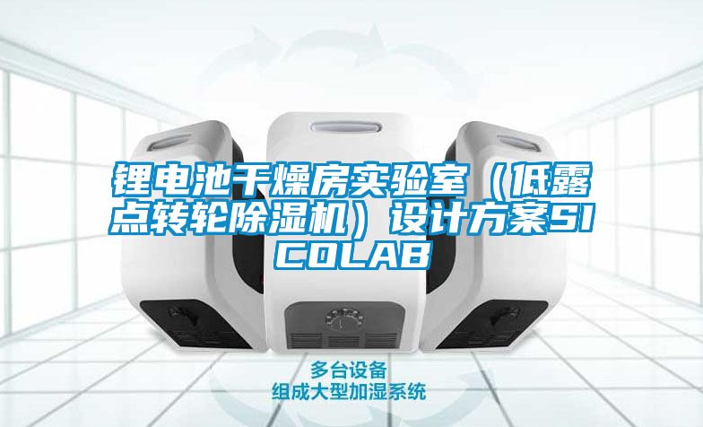 鋰電池干燥房實驗室（低露點轉輪除濕機）設計方案SICOLAB