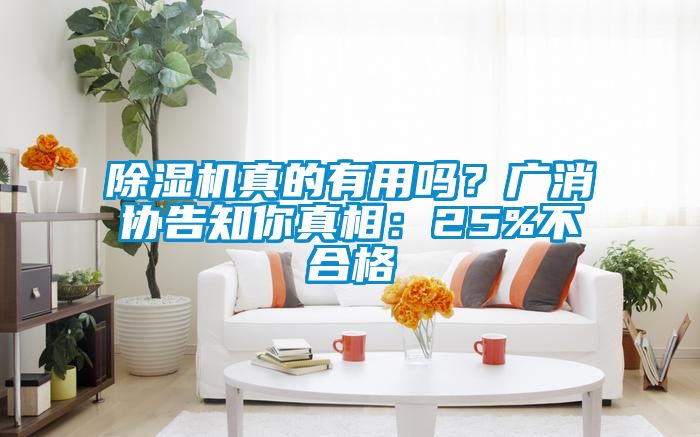 除濕機真的有用嗎？廣消協告知你真相：25%不合格
